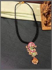 Black Dori With Kundan Pendant - BD00143