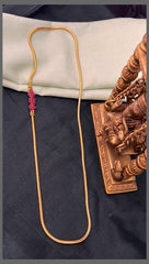 Ruby Flower Mop Chain In Nakshi - NH00388