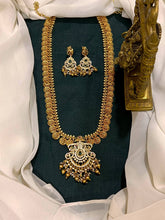 Lakshmi Kaasu Long Haram In Nakshi With Gold Beads- NH0071
