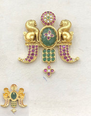 Kempu Puligoru Pendant With Back Hook - NP00102
