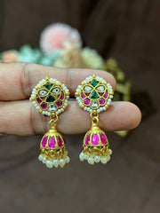 Jadau Kundan Screw Back jhumkis - KE0006
