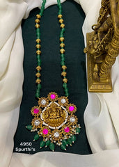 Wide Range Of Beads Haram With Jadau Pendants - PB00613