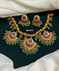 Kundan Necklace with Earrings - KN0070