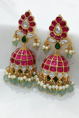 Jadau Kundan Jhumkis - KE0046