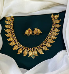 Multi Nakshi Mango Necklace with Earring - NN00124