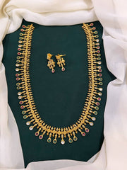 Antique finish Nakshi Haram with earrings - NH0020