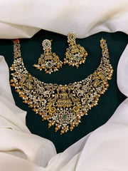 Elegant Victorian Lakshmi Neckalce with earrings - VN0074