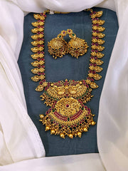 Antique finish Mango Haram with Jhumki - NH0037