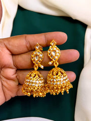 White Stone Mango Bridal Combo with Gold Beads - BC002