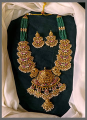 Emerald Nakshi Lakshmi Bridal Set - PB00371