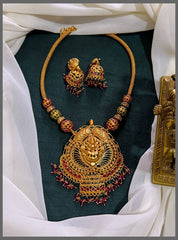 Multicolour Nakshi Necklace set with matching Jhumka Earrings – NN00718