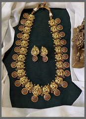 Elegant Nakshi Haram in Multicolor & Matching Earrings – NH00364