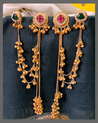 Exquisite Kundan Earrings with 2 Layer Matilu In multicolor – KE00534