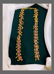 Jadau Front Open Gold Replica Haram - KH00196