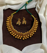Antique Gold Polish Tussi Neck Choker - NN001000