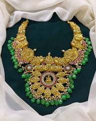 Beautiful Antique finish Devi with pearls in Jadav Haram - KH00128