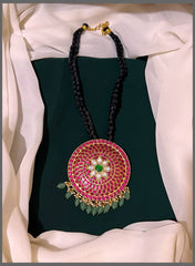 Black Dori With Kundan Pendent - BD0058
