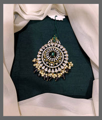 White Stone Pendant in Victorian - VP0012