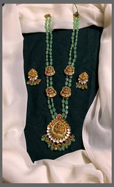 Lakshmi Pendants in Kundan with Pearl Haram - PB00265