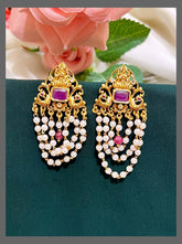 Beautiful Lakshmi Hanging With White Pearl - NE00395