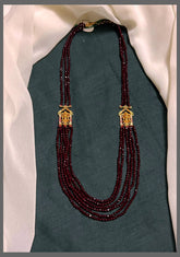 Crystal Beads Haram with Lord Side Pendants - PB00352