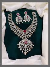 Classy Daimond Look Alike Haram with earrings - DH001