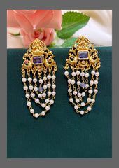 Beautiful Lakshmi Hanging With White Pearl - NE00395