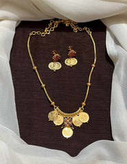 Micro Gold polish Cute Kasu Necklace - NN00963