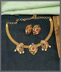 Panchaloha Pendant Necklace in Nakshi - NN00830