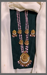 Lakshmi Pendants in Kundan with Pearl Haram - PB00265
