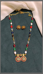 Bottu Pendant with Multi Pearl Haram - PB00380