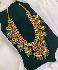 Lakshmi Haram in Jadau Kundan with Pendent - KH0069