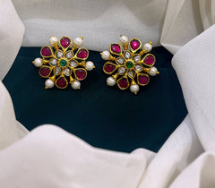 Ruby Jadau Kundan Studs - KE0098