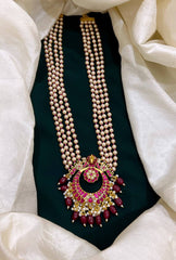 Pearl Chain with Chandbali Pendent in Kundan Haram - KH00133