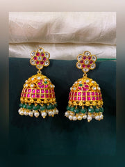 Flower Jimikki in Kundan - KE00134