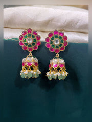 Ruby Flower Jimikki in Kundan - KE00151