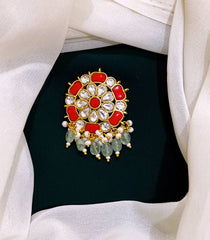 Coral Pendent in Kundan - KP0071