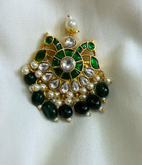 Emerald Pendent in Kundan - KP0088