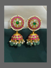 White Pearl Jimikki in Kundan - KE00185