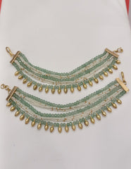 Green Pearl Matilu in Kundan -MT0045