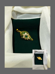 Jadau Shanku Pendant - KP00116