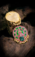 kathakali Pendent in Kundan - KP00100