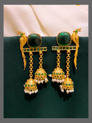 Beautiful Peacock Hugging With Small Jhumki In Victorian - VE00124