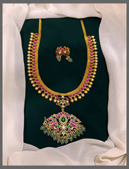 Beautiful Ruby Haram In Kundan - KH00259