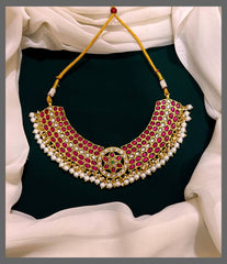 Ruby Jadau Necklace In Kundan - KN00421