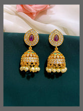 Beautiful Stone Jhumki In Nakshi - NE00383