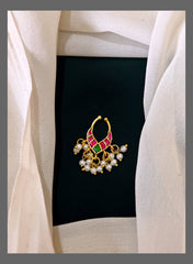 Beautiful Nose Ring With Pearls - NR0039