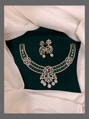 Elegant Flower and Peacock Necklace In Victorian - VN00111