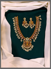 Kempu Mango Necklace With Lakshmi - NN00415