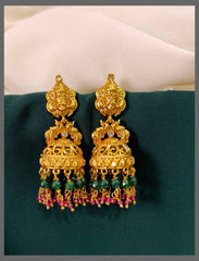 Lakshmi Face Jhumki in Nakshi Earring - NE00489